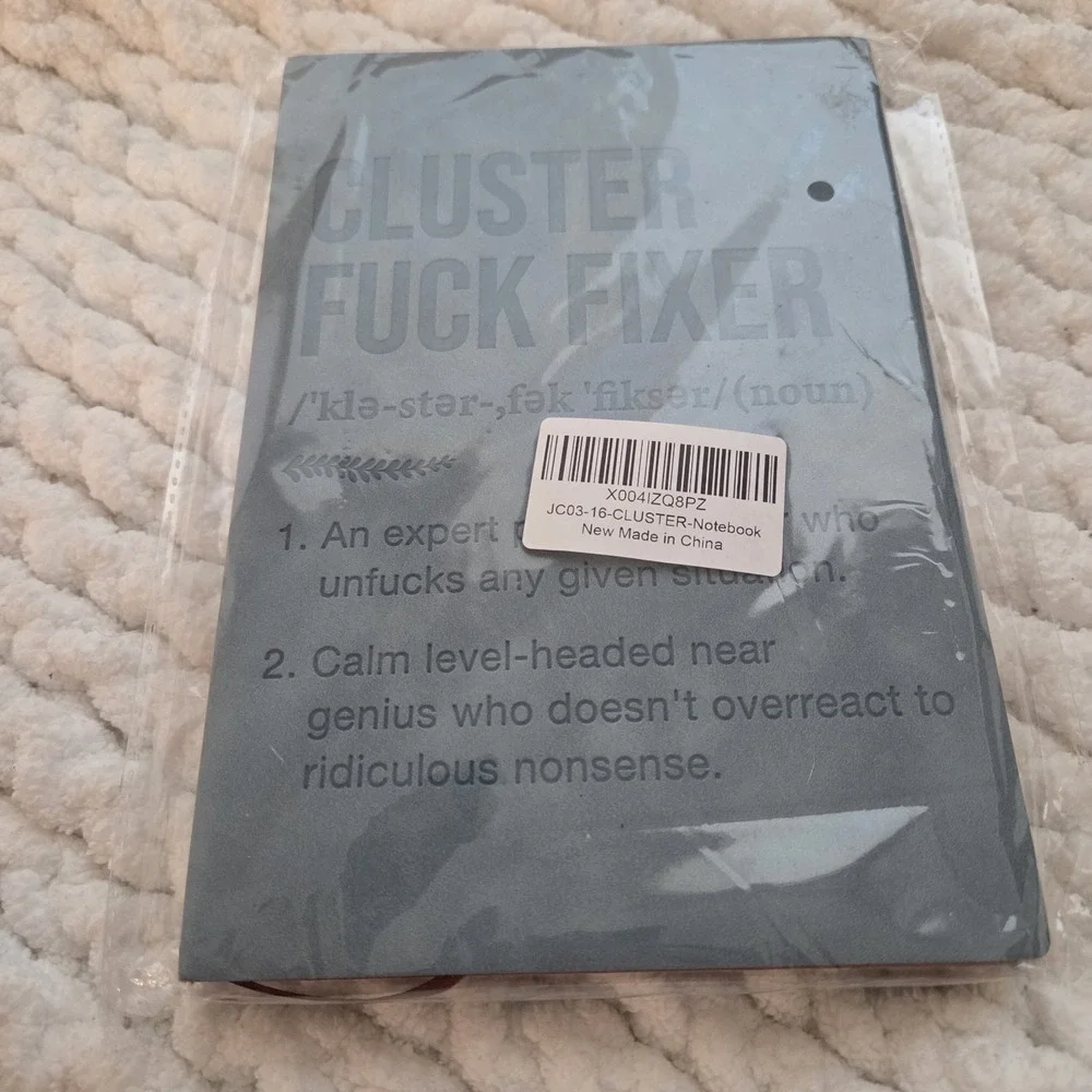 Funny Office Notebook Cluster F*** Fixer Definition Journal Gag Gift Coworker